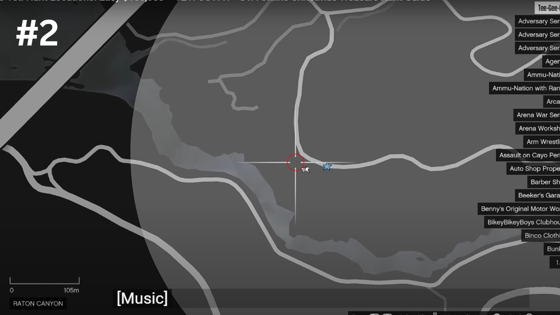 2/5 GTA Yeti Hunt clue locations in the game (Image via TGG/YouTube)