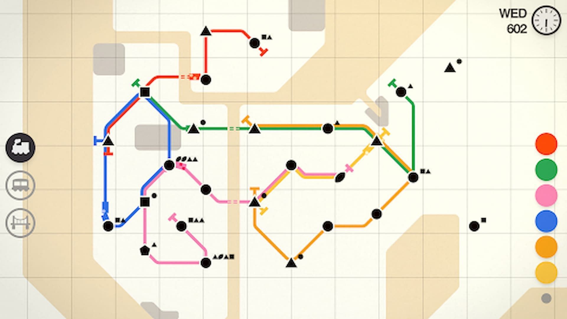 An in-game screenshot from the title Mini Metro (Image via Google Play)