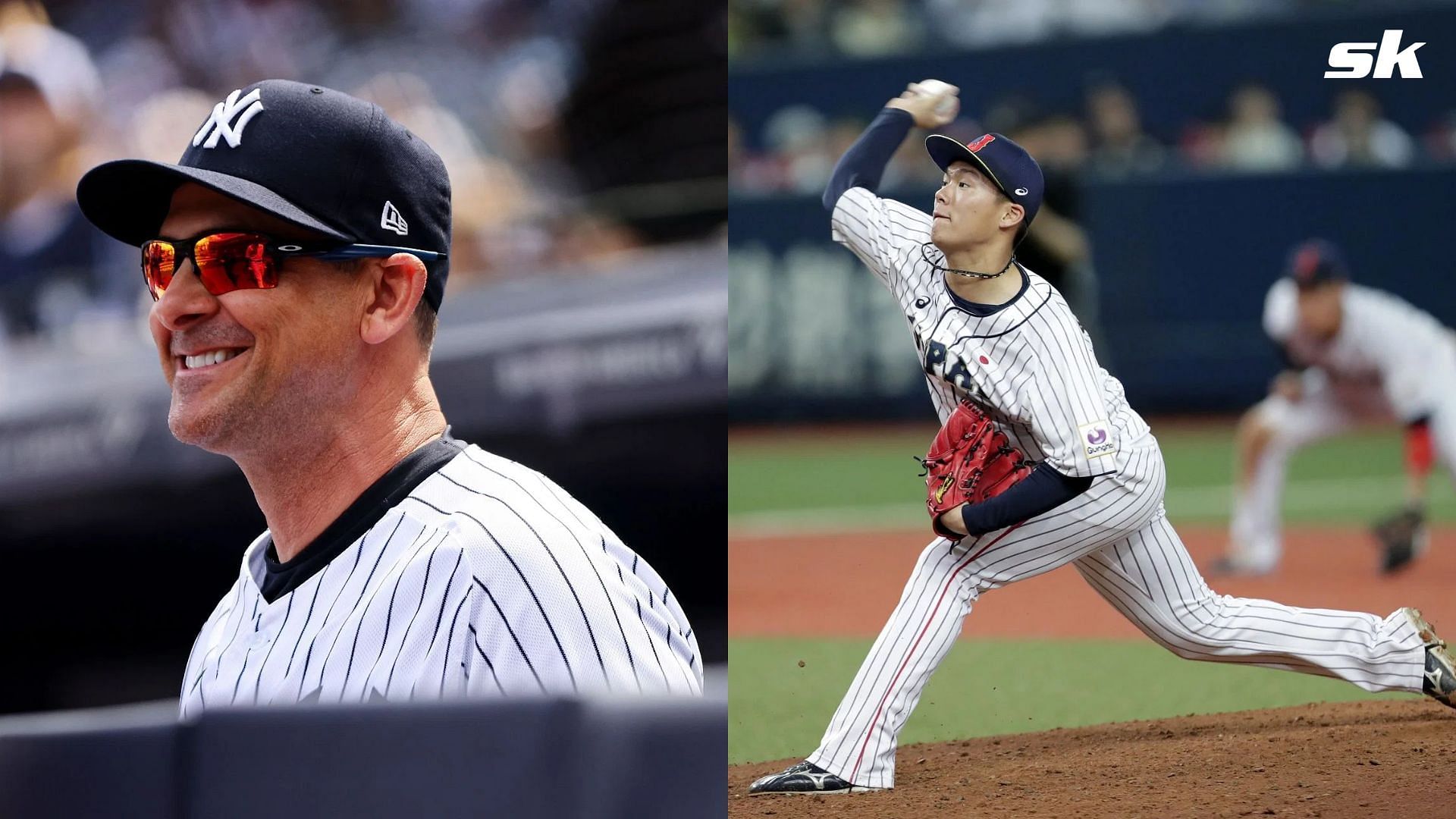 New York Yankees Manager Aaron Boone &amp; Yoshinobu Yamamoto