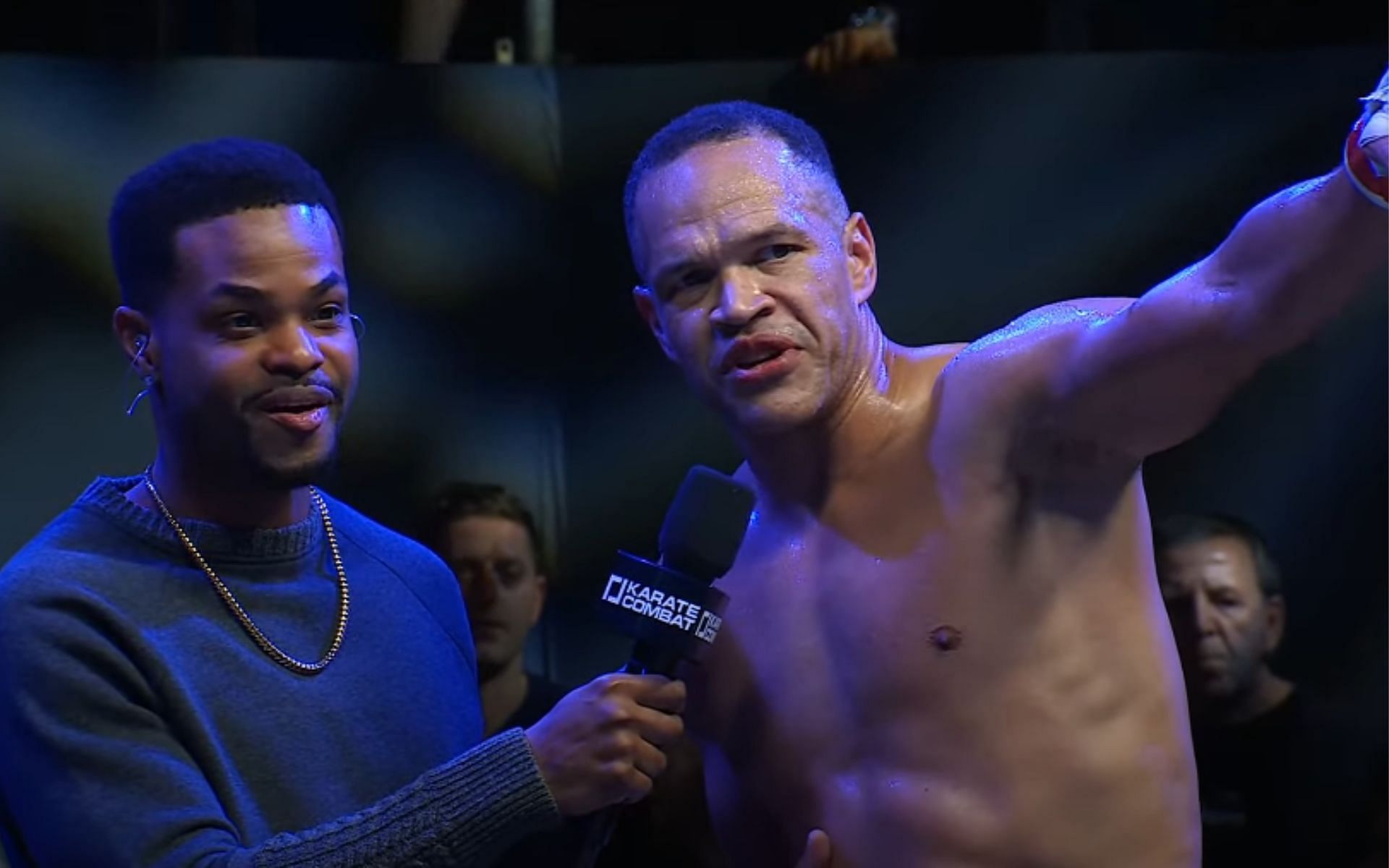 Raymond Daniels [Pictured] called out two former UFC champions following his KC 43 win [Image courtesy: Karate Combat - YouTube]