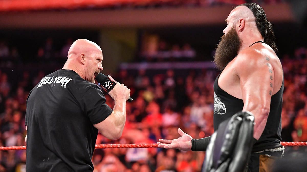 Steve Austin (left) and Braun Strowman (right)