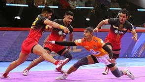 Puneri Paltan raider Pankaj Mohite plays against Bengaluru Bulls despite head injury