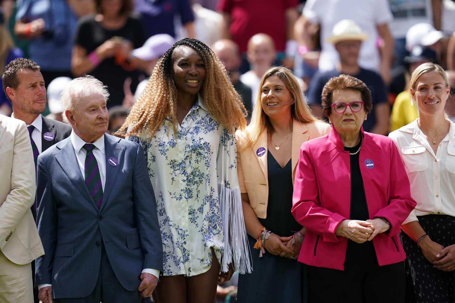 Venus Williams poses on the Centre Court