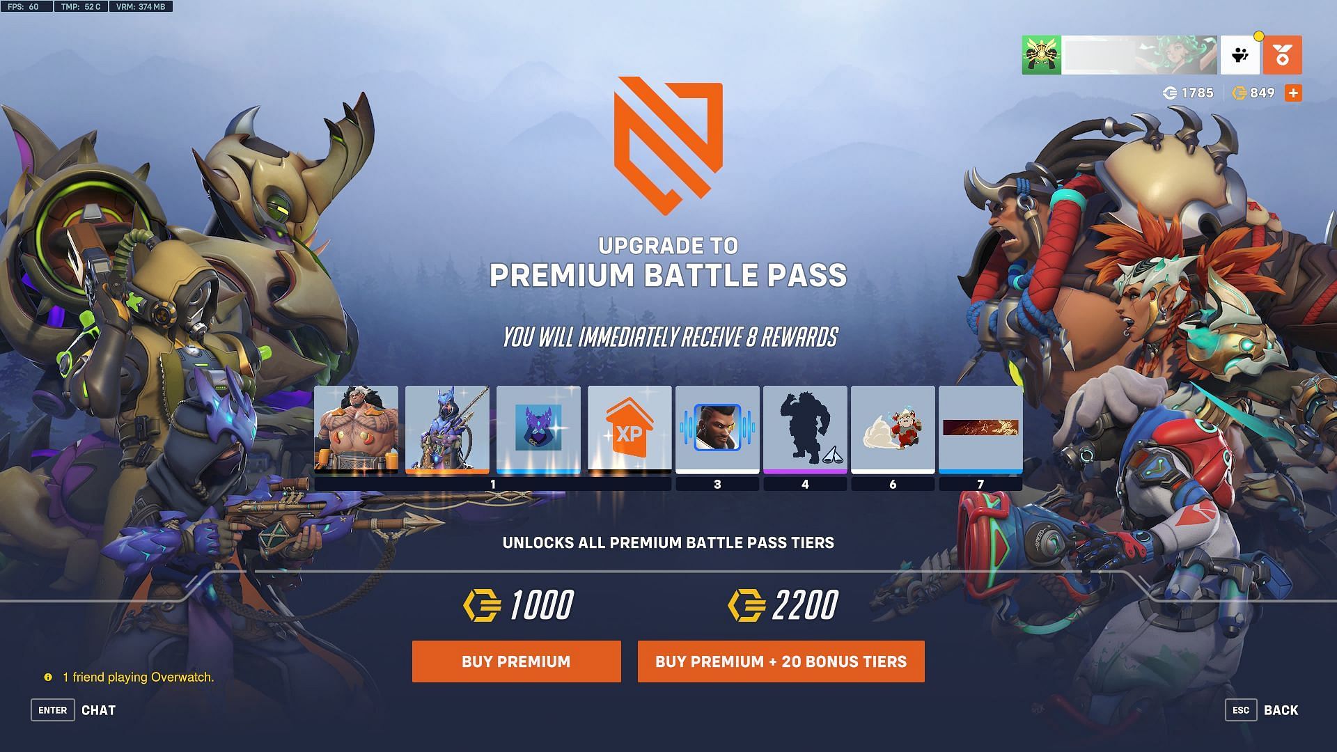 Purchase Overwatch 2 Season 8 Battlepass (Image via Blizzard Entertainment)