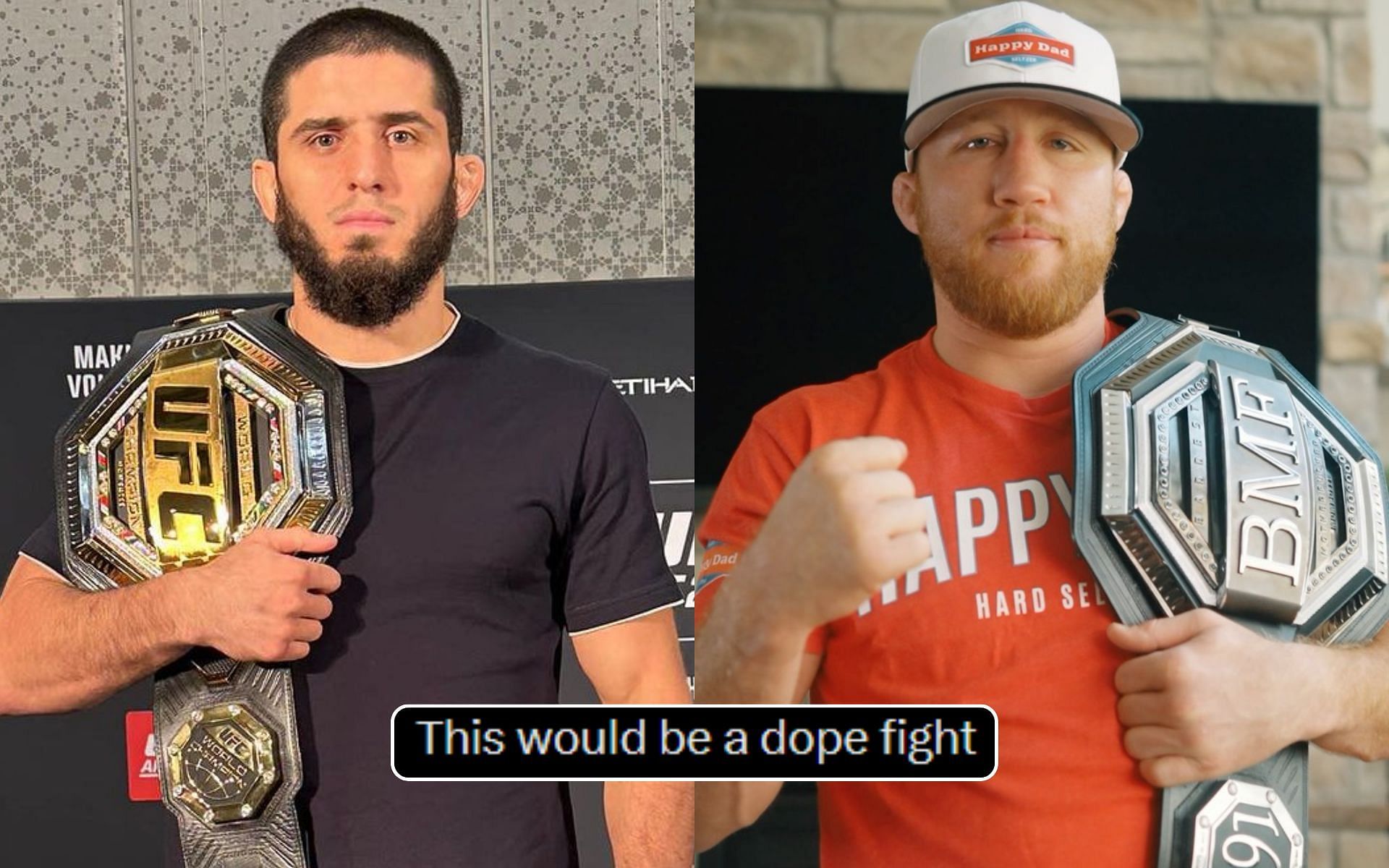 Islam Makhachev and Justin Gaethje