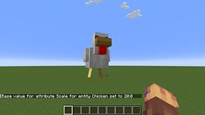How to change the size of mobs with commands in Minecraft