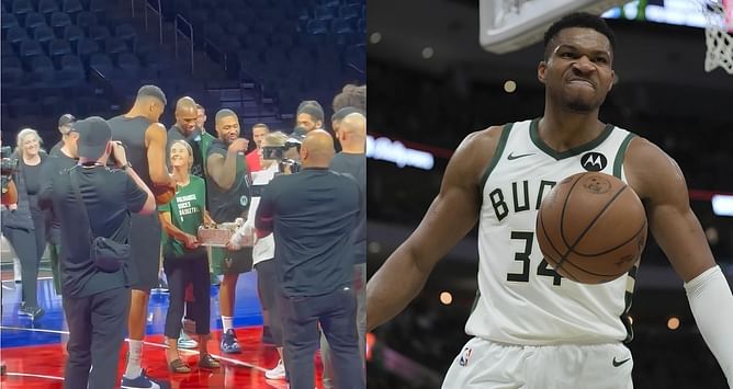 Watch: Milwaukee Bucks give Giannis Antetokounmpo surprise serenade & MVP cake on his birthday during practice