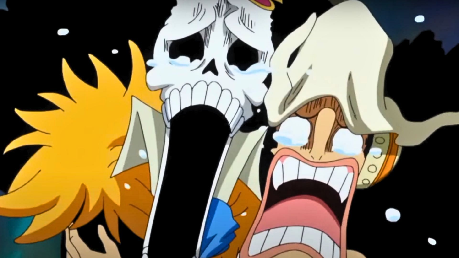 Brook and Usopp as seen in One Piece (Image via Toei Animation)