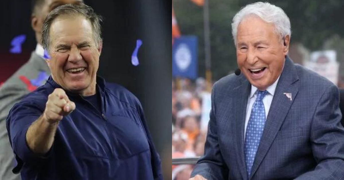 WATCH: Patriots HC Bill Belichick takes a page out of Lee Corso&rsquo;s book to reveal his pick for Army-Navy rivalry game
