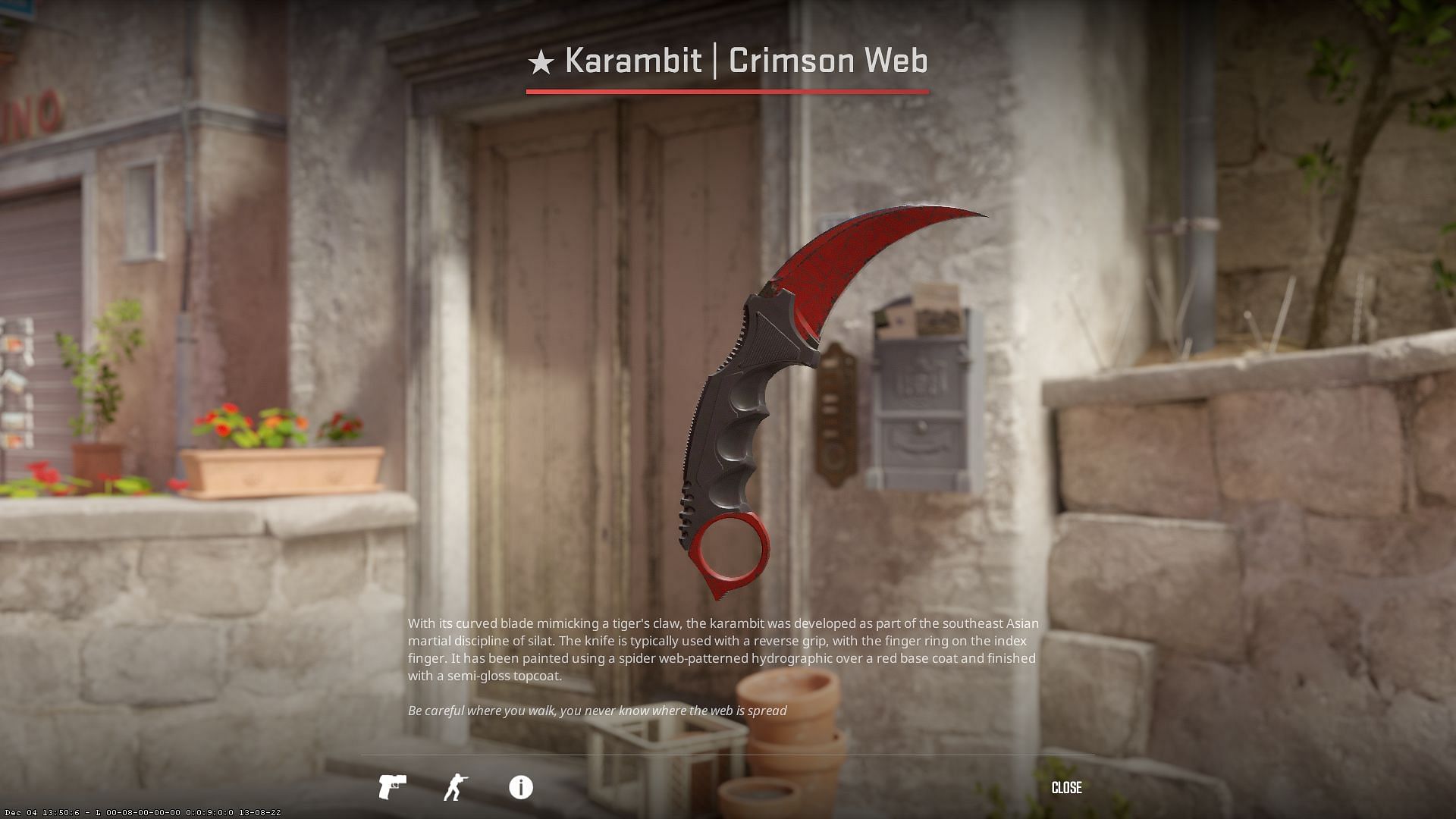 Karambit Crimson Web (Image via Valve)
