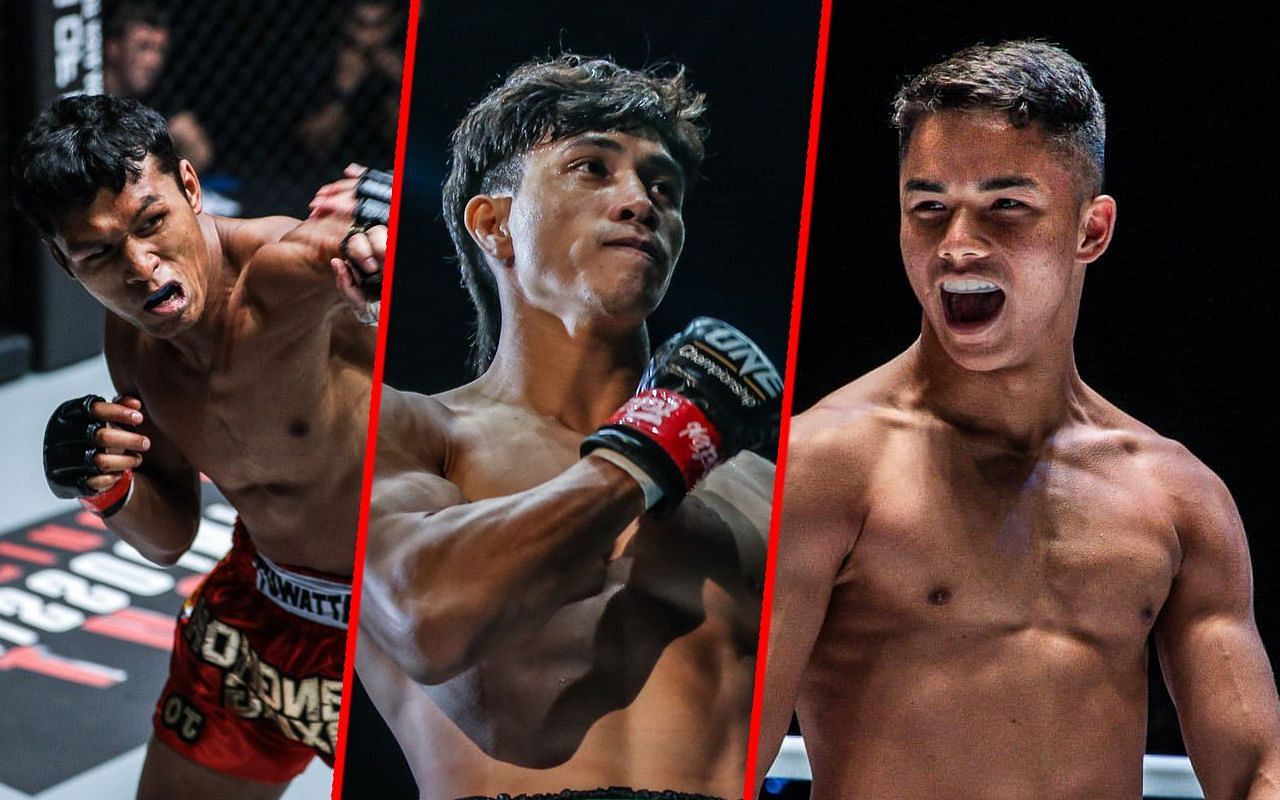 From left to right: Jo Nattawut, Nguyen Tran Duy Nhat, and Johan Ghazali [Image by ONE Championship]