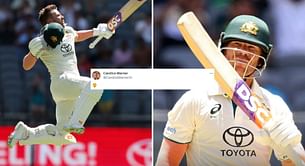 “When you let the bat do all the talking” - David Warner’s wife Candice reacts to his 164-run knock in AUS vs PAK Perth Test