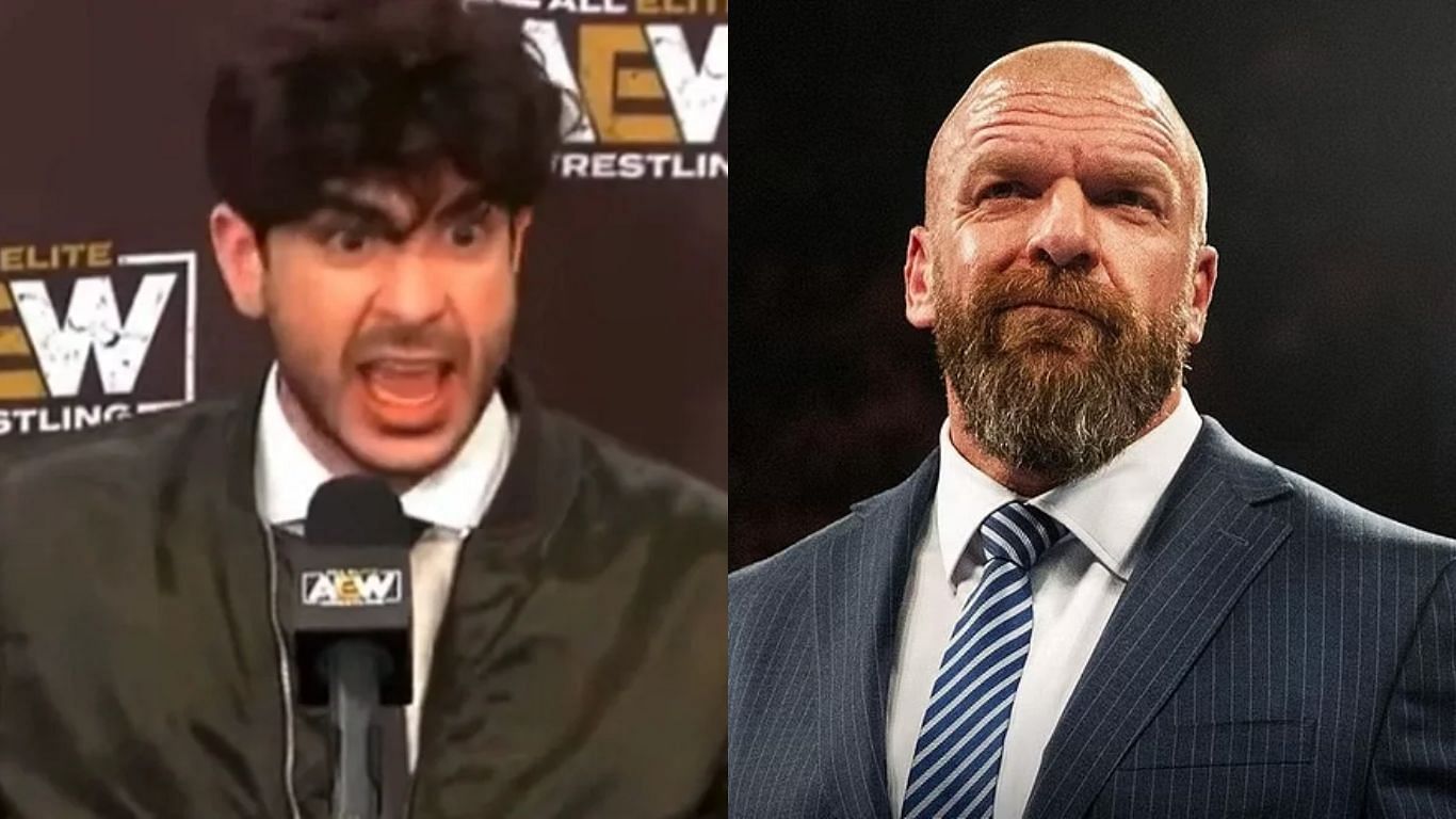 Tony Khan (left), Triple H (right)