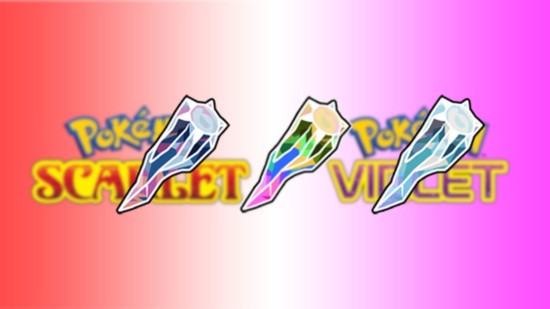 Dragon, Stellar, and Ice Tera Shards (Image via The Pokemon Company)