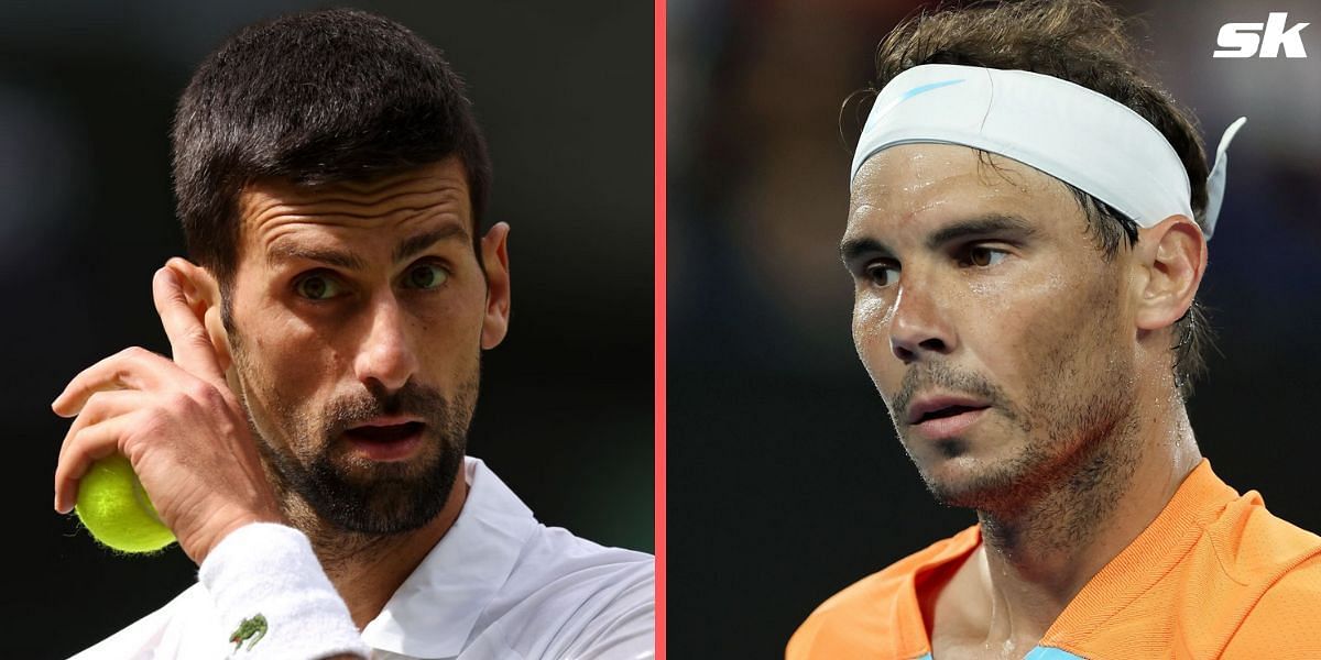 Novak Djokovic (L) Rafael Nadal (R)