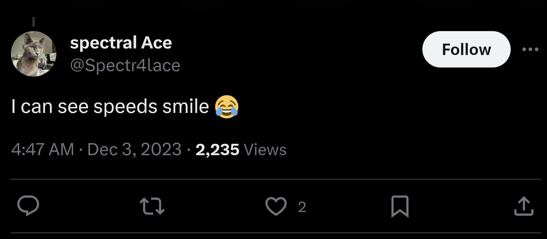 X user @Spectr4lace noticed the streamer smiling in the video (Image via X)