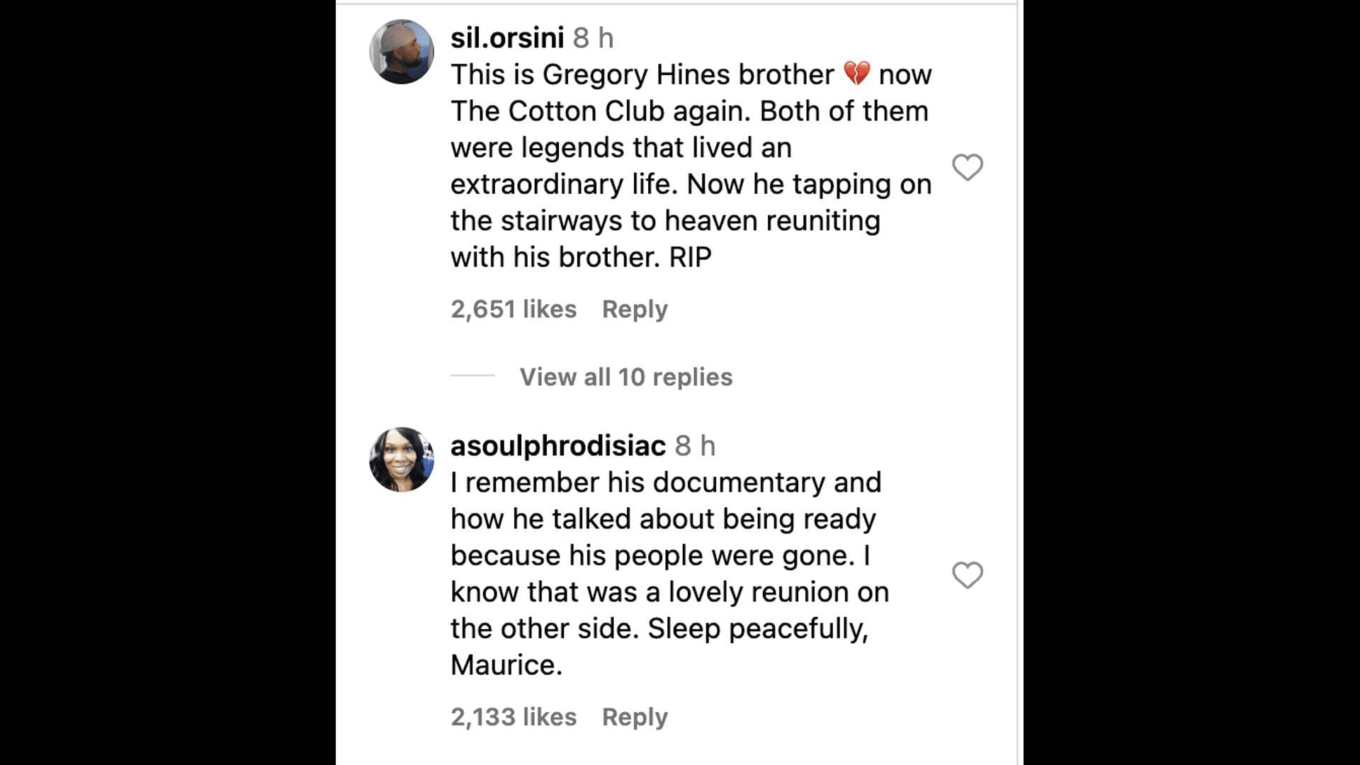 Social media users mourn the passing away of Hines, as the Broadway actor died at the age of 80. (Image via @theshaderoom/ Instagram)