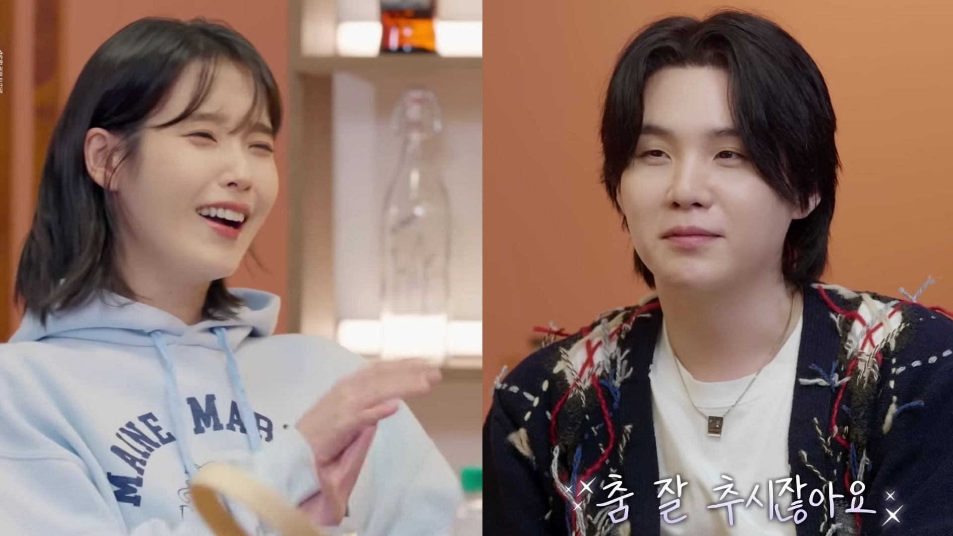 Fans react as Suga suggests a dance song with IU in next collab (Images via YouTube/BANGTANTV)