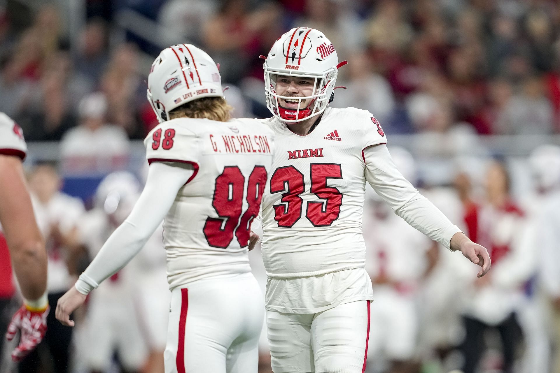 Graham Nicholson at the 2023 MAC Championship game - Miami (OH) v Toledo