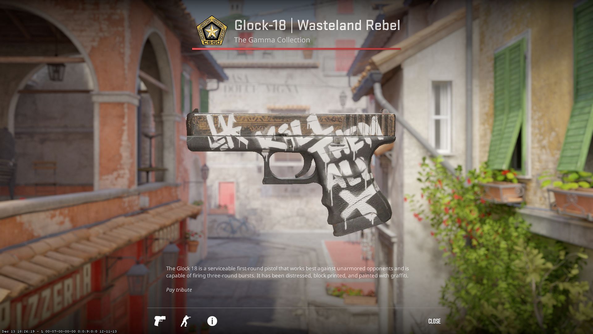 Glock-18 Wasteland Rebel (Image via Valve)