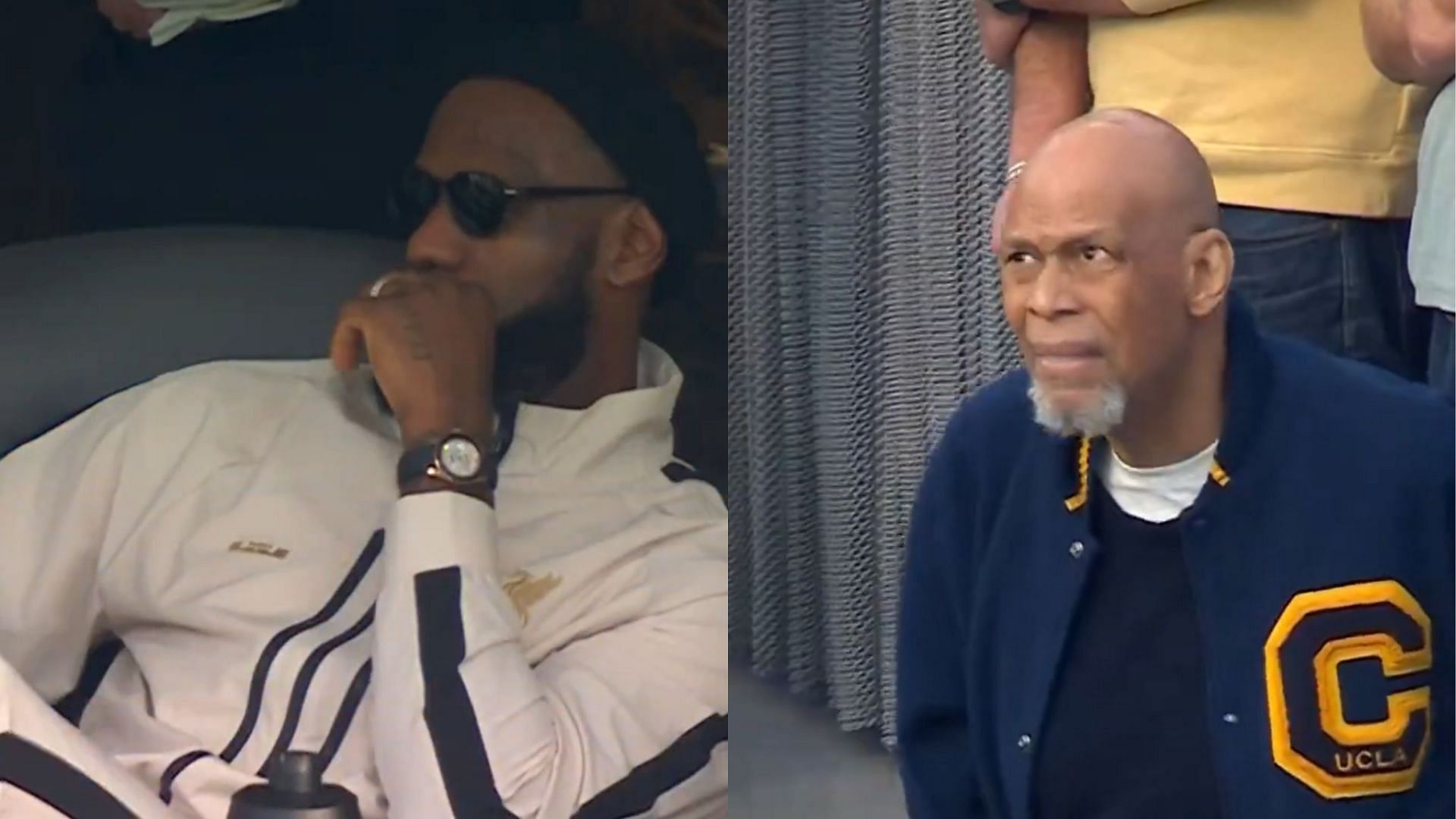 LeBron James &amp; Kareem Abdul-Jabbar spotted catching Rams vs Browns game in LA