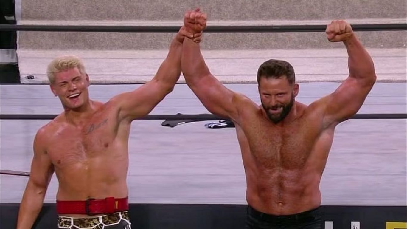Matt Cardona and Cody Rhodes from AEW Dynamite in 2020