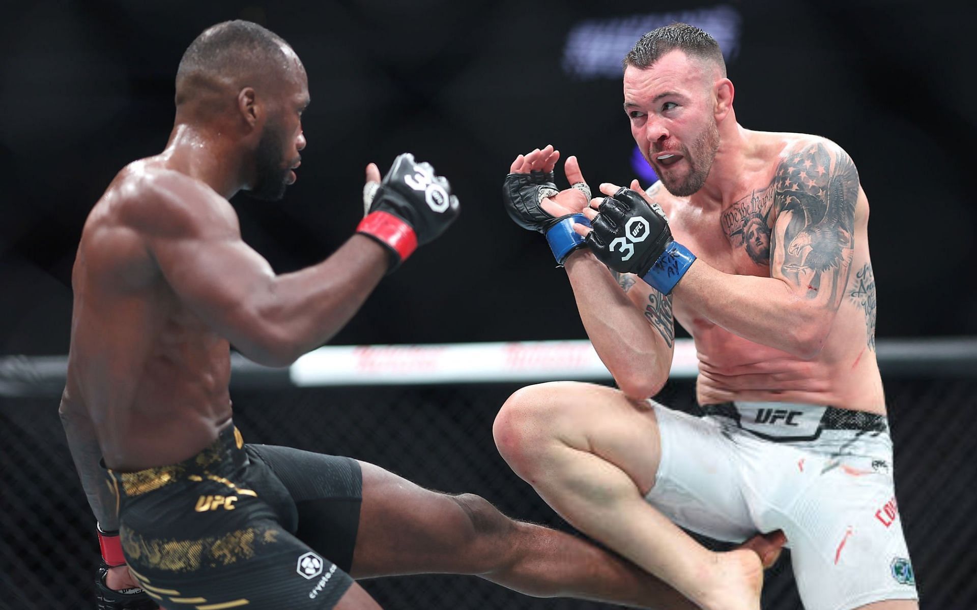 Colby Covington (right) may have been scared of Leon Edwards (left) at UFC 296, says Daniel Cormier [Images Courtesy: @GettyImages]