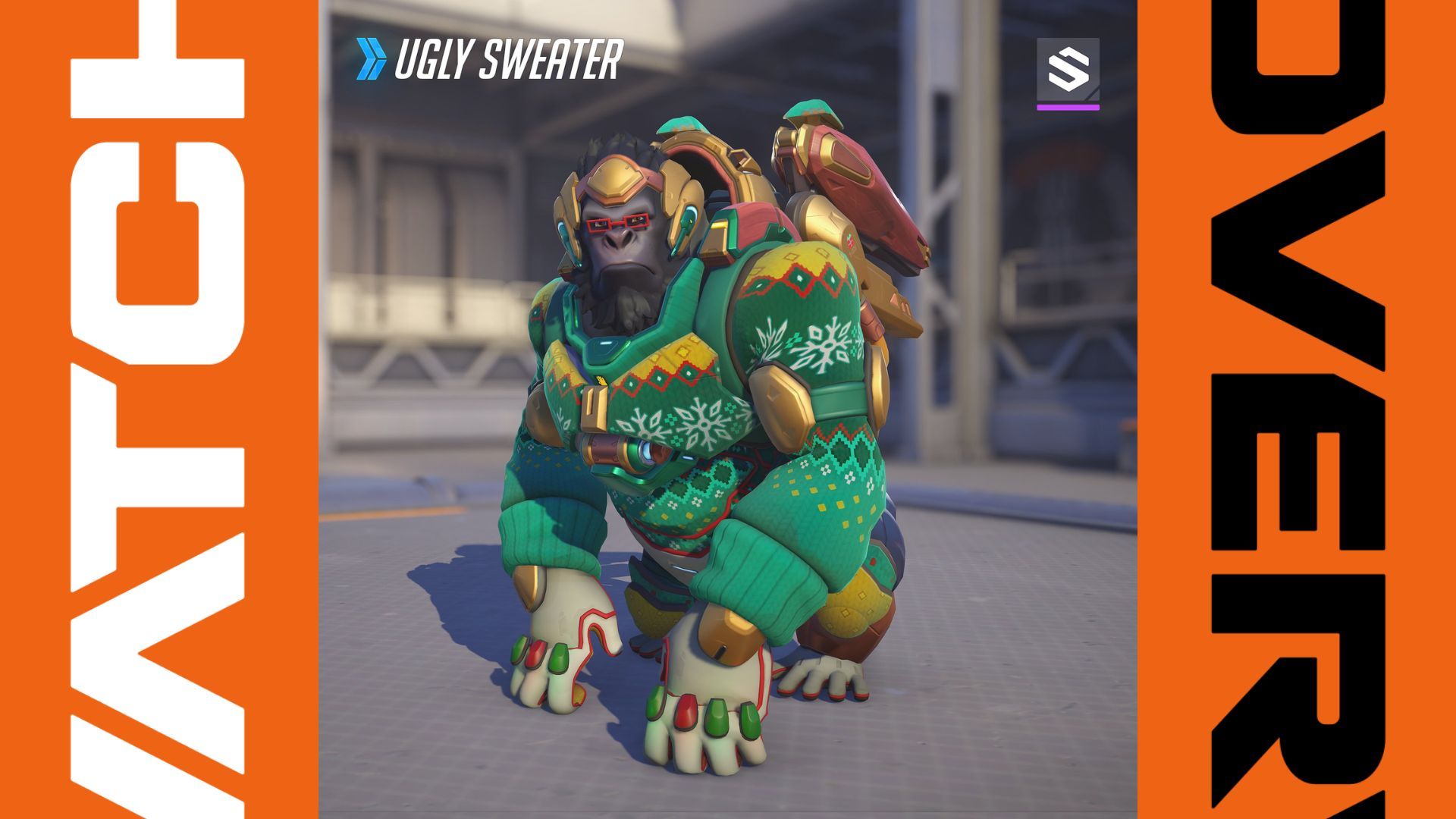 Ugly Sweater Winston (Image via Blizzard Entertainment)