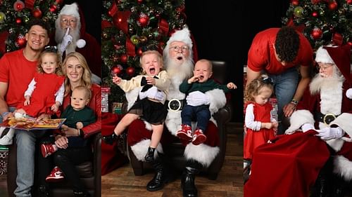 Brittany and Patrick Mahomes and their children had the opportunity to see Santa.