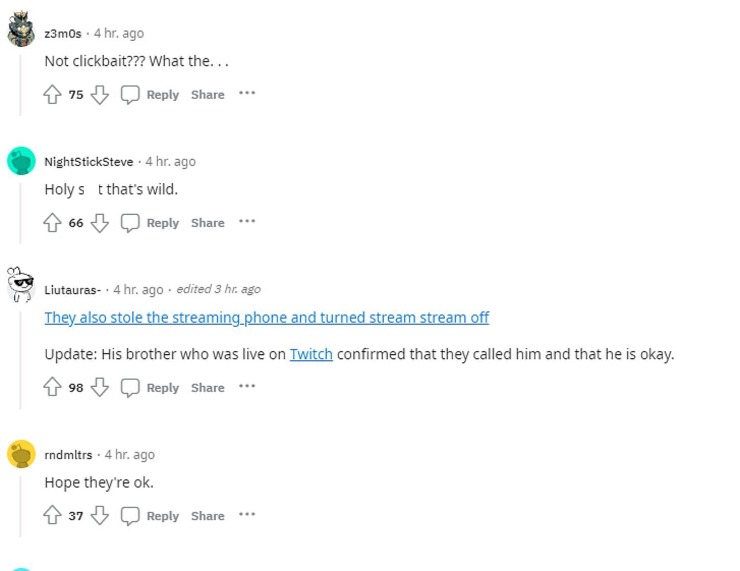 Redditors react to the viral clip (Image via LSF)