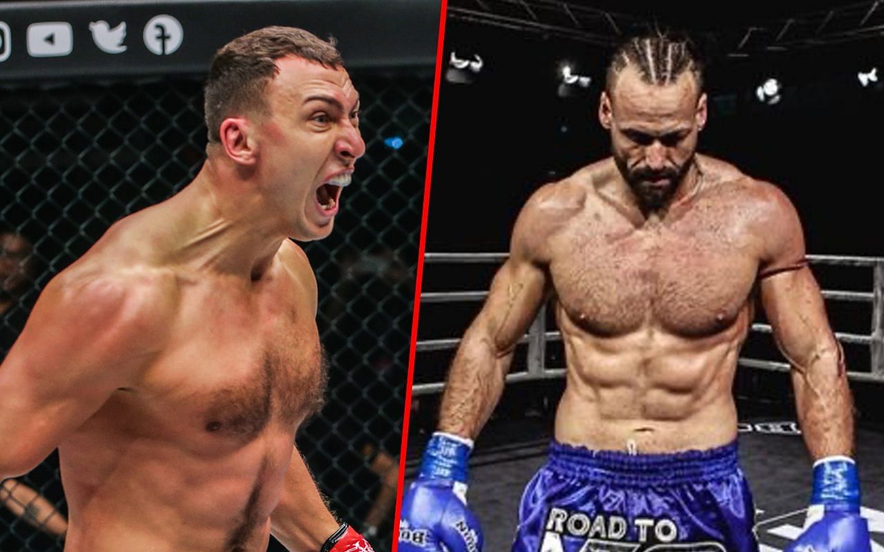 Roman Kryklia (L) is looking to use his speed advantage over Alex Roberts (R) in their title clash this week. -- Photo by ONE Championship