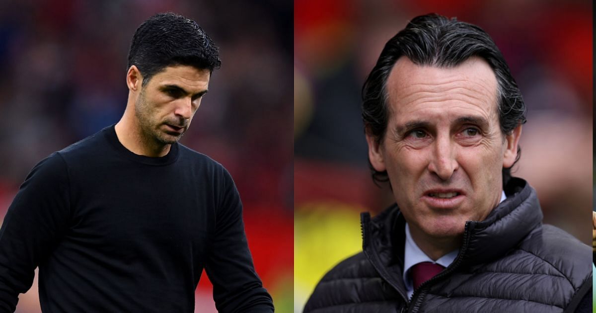 Arsenal boss Mikel Arteta (left) and Aston Villa manager Unai Emery