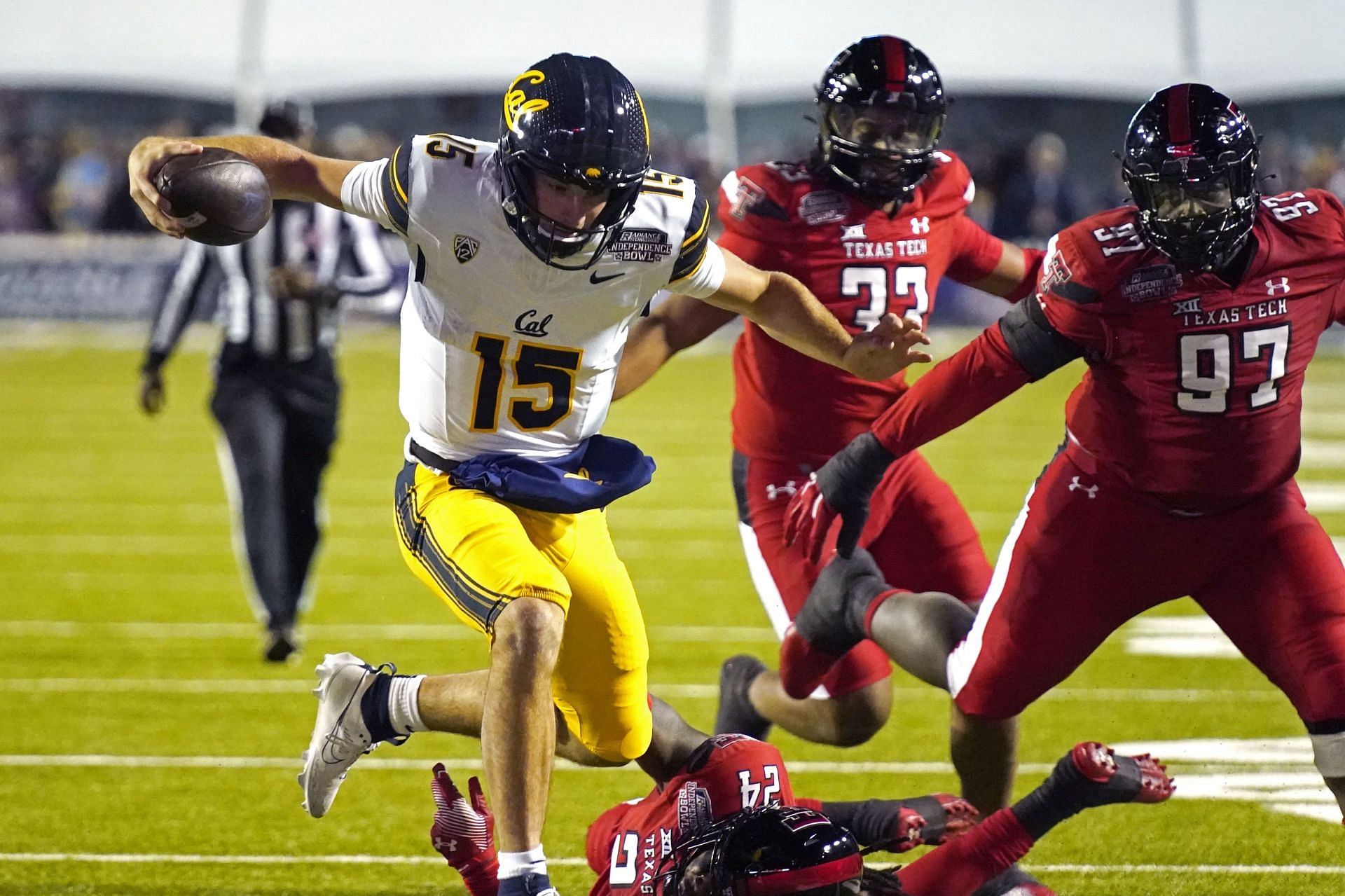 WATCH Texas Tech fumble Independence Bowl opening kickoff back to Cal