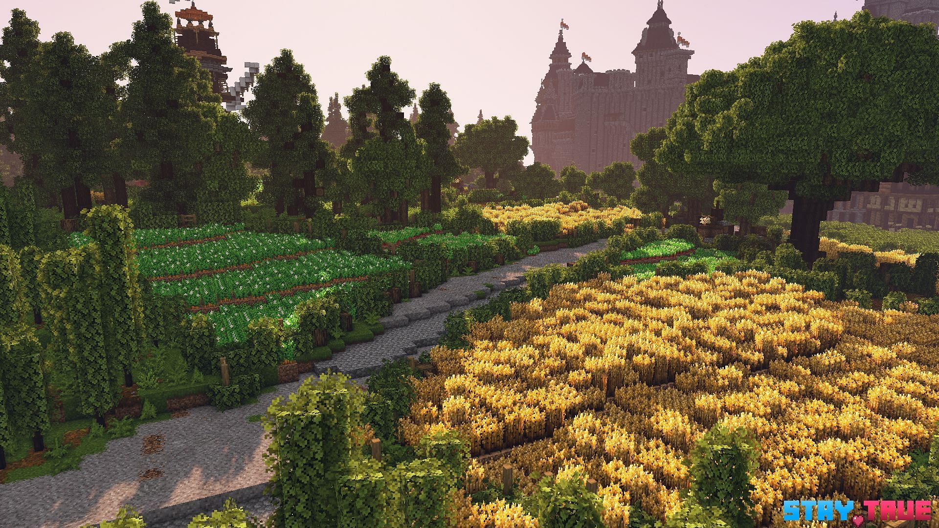 Minecraft&#039;s core textures stay fresh and new with the Stay True texture pack (Image via Haimcyfly/CurseForge)C