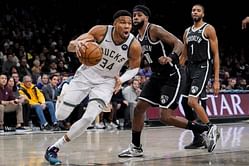 Giannis Antetokounmpo rocks head-to-toe Nike attire in $528 low dunks and $94 workwear jacket