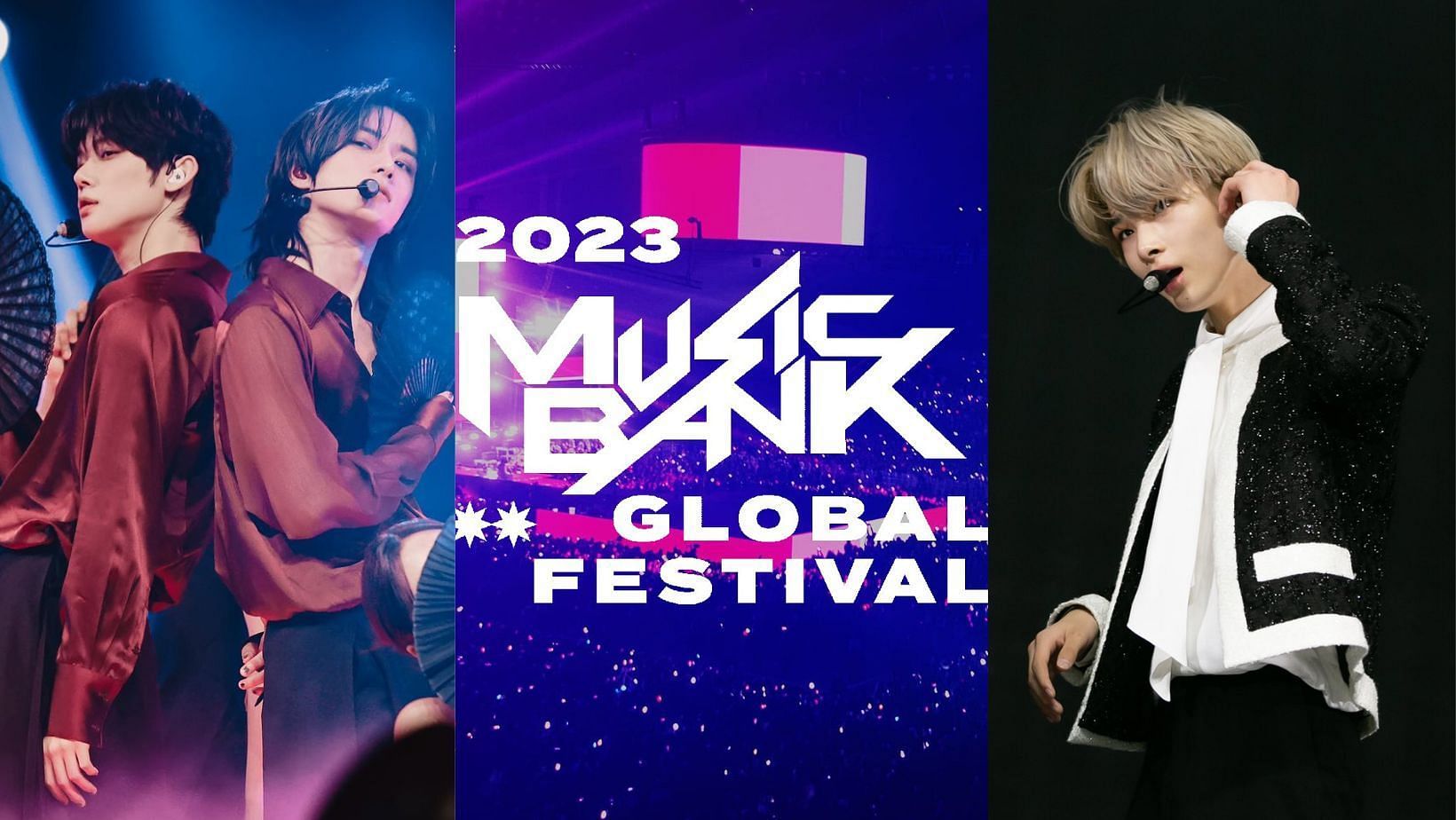 Where to stream 2023 Music Bank Global Festival. (Images via X/@txtdom, @heekenjoy, @swithdaily)