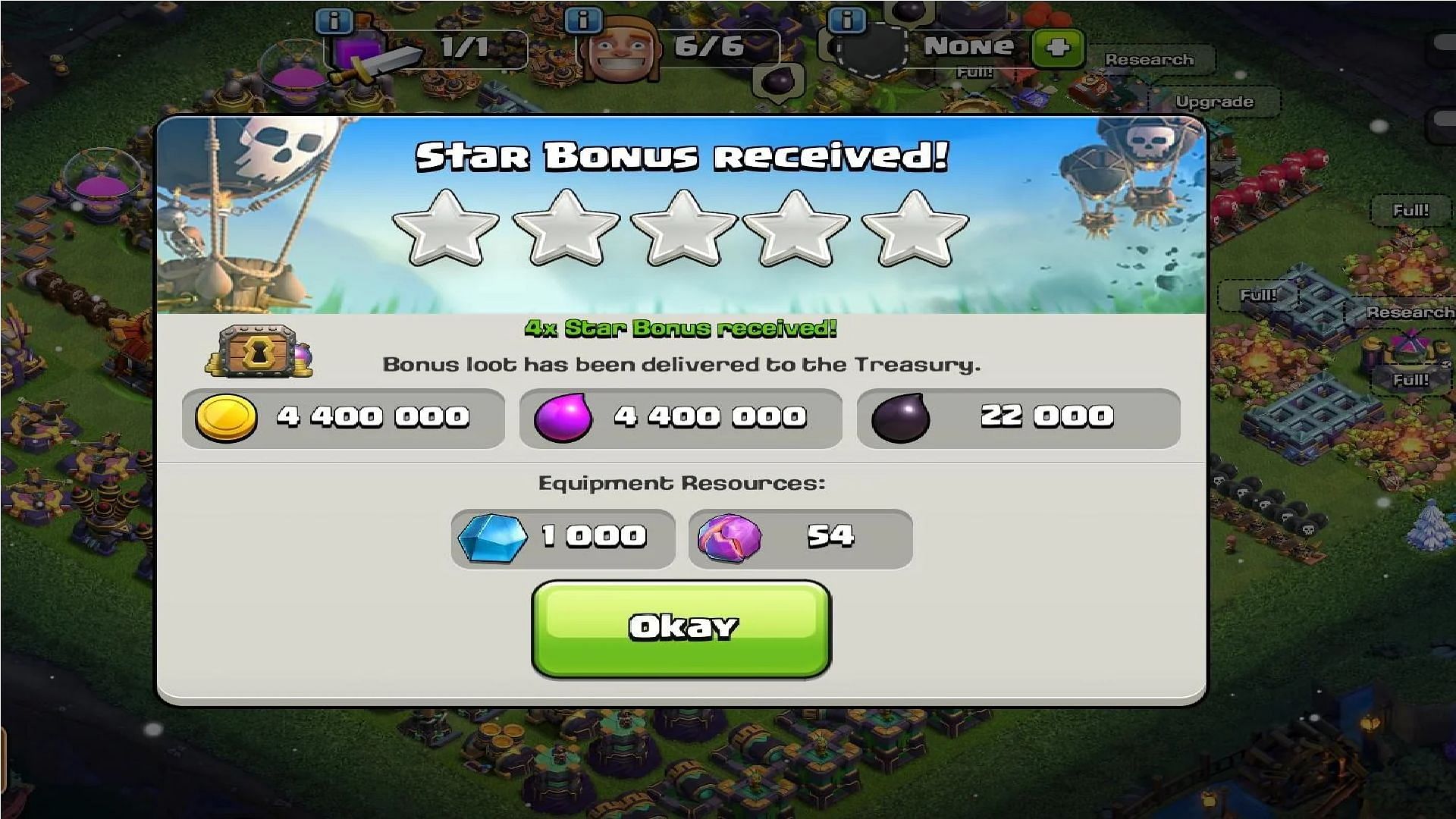 bonus stella minerali clash of clans