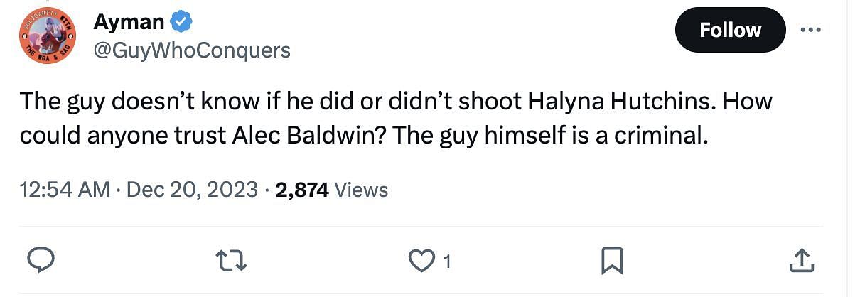 Social media users slam Baldwin as the actor engages in a heated altercation with pro-Palestine protestors in Manhattan. (Image via @PopCrave/ Twitter)