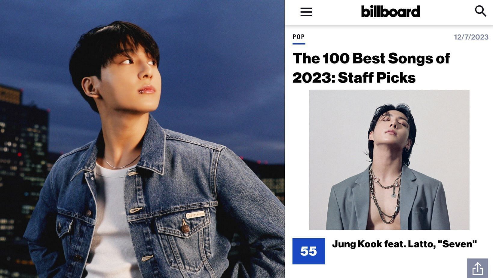 BTS Jungkook ranks on Billboard