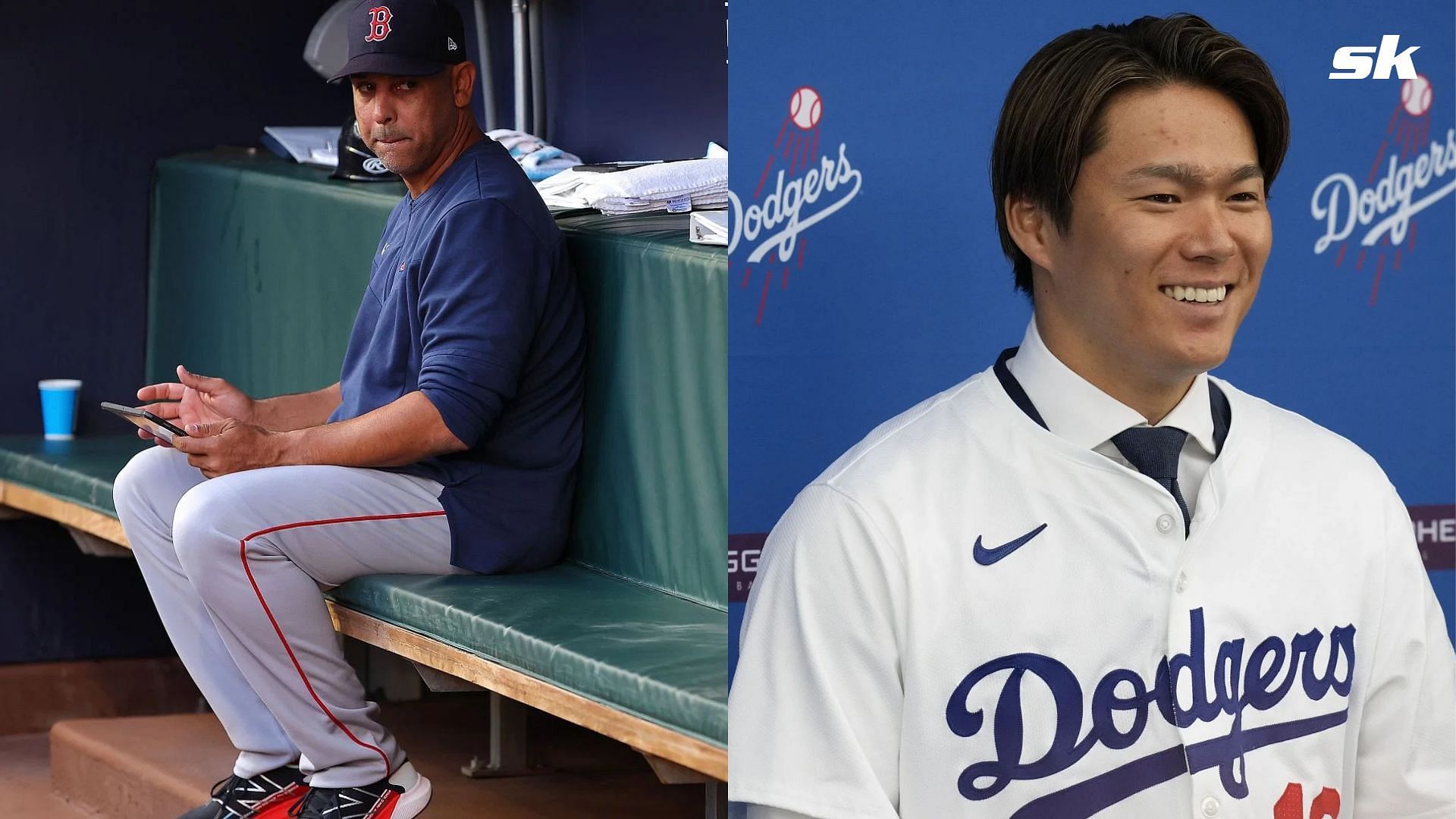 Red Sox Manager Alex Cora &amp; Dodger Pitcher Yoshinobu Yamamoto