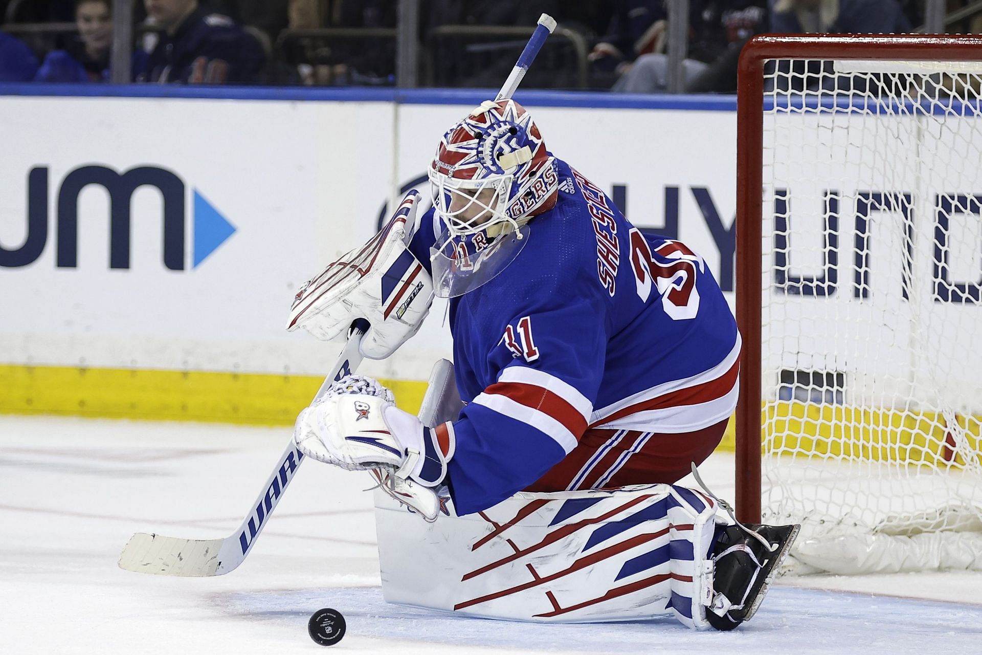 Igor Shesterkin is the starting goalie for the Rangers