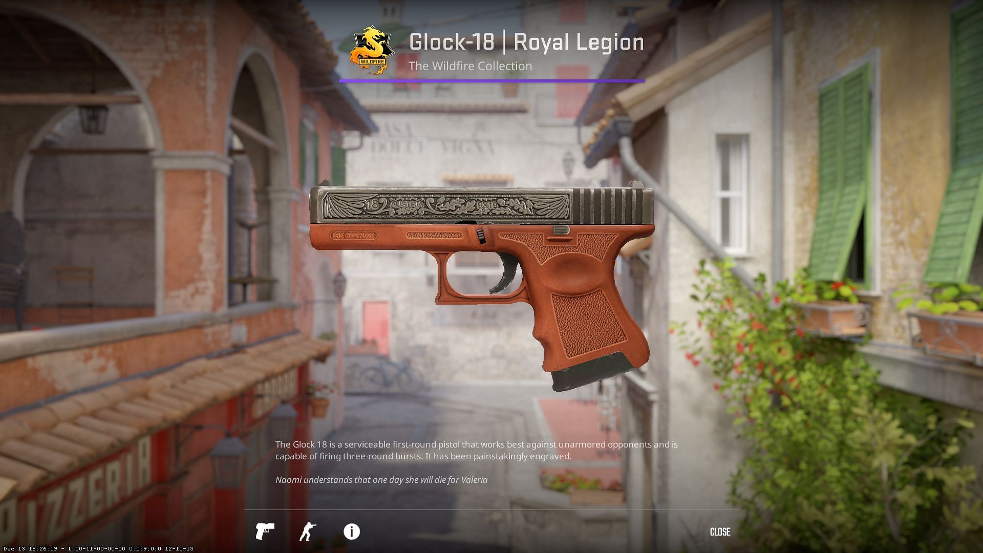 Glock-18 Royal Legion (Image via Valve)