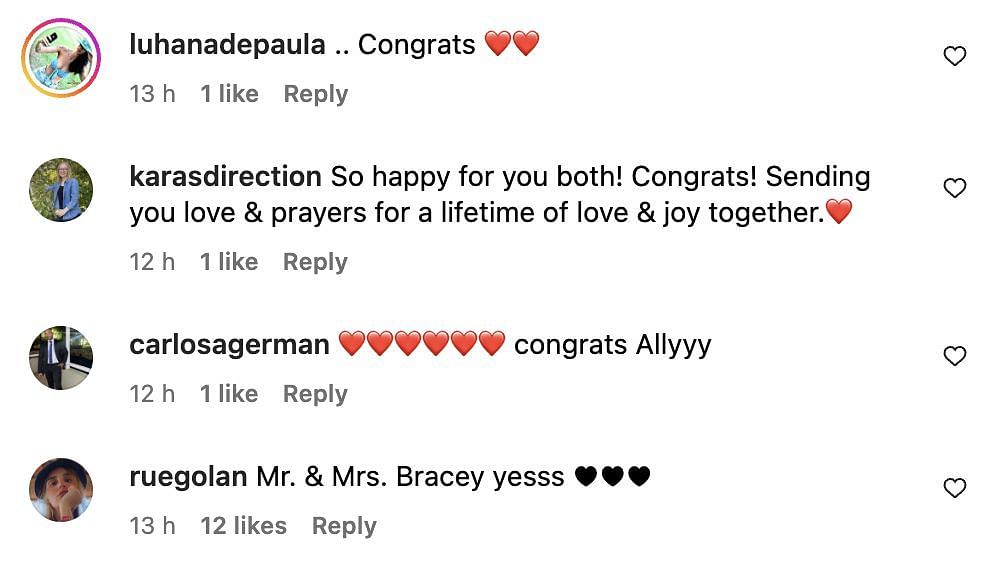 Social media users shower congratulatory messages as Brooke announces engagement to longtime partner, Will. (Image via Instagram)