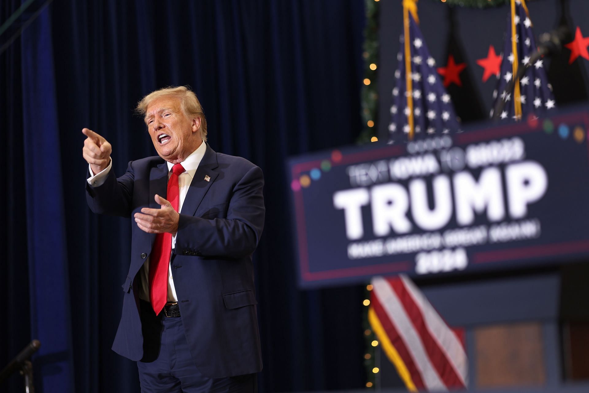 Former President Trump Holds Rally In Waterloo, Iowa