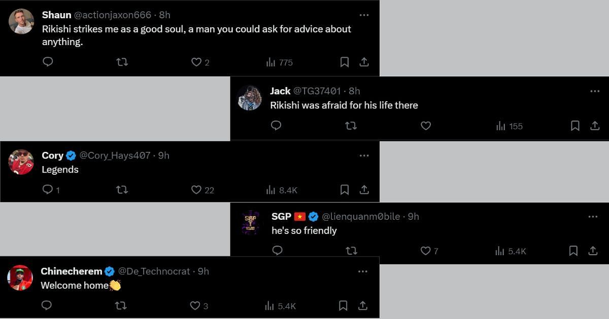 Here are some more reactions to the epic backstage video