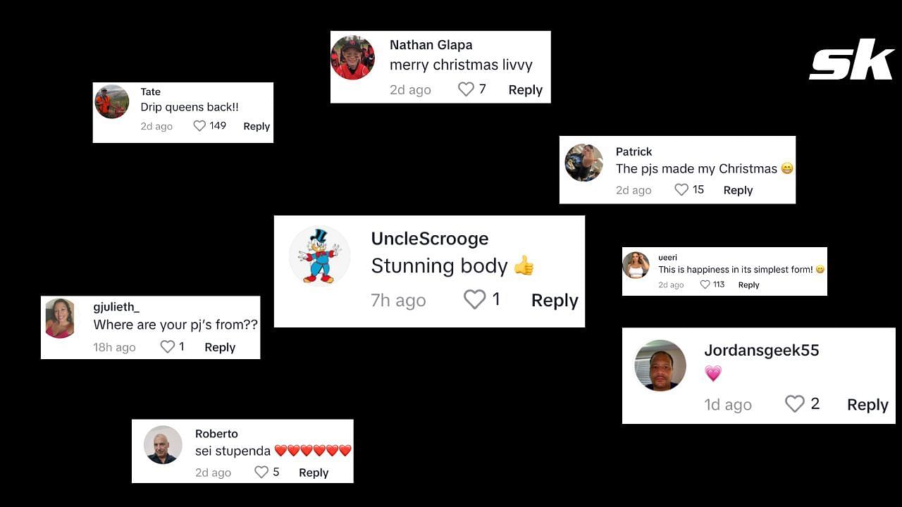 Olivia Dunne&#039;s comments were filled with love and appreciation (via her TikTok comments section)