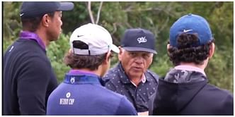 “Try to hit a shot, it doesn’t have to be a good shot” - Charlie Woods gets coached by golf icon Lee Trevino in front of Tiger