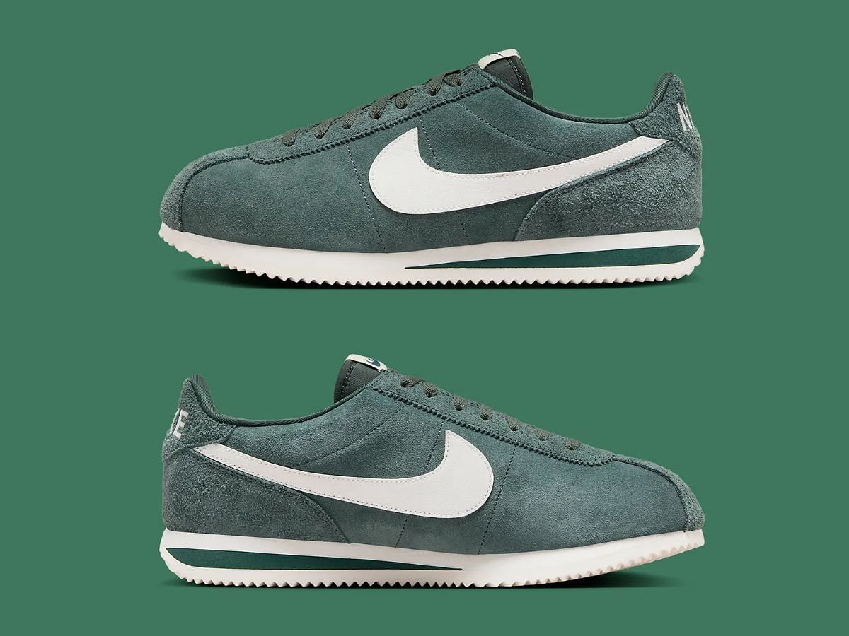 Nike Cortez &ldquo;Vintage Green/Sail&rdquo; sneakers (Image via Sneaker News)