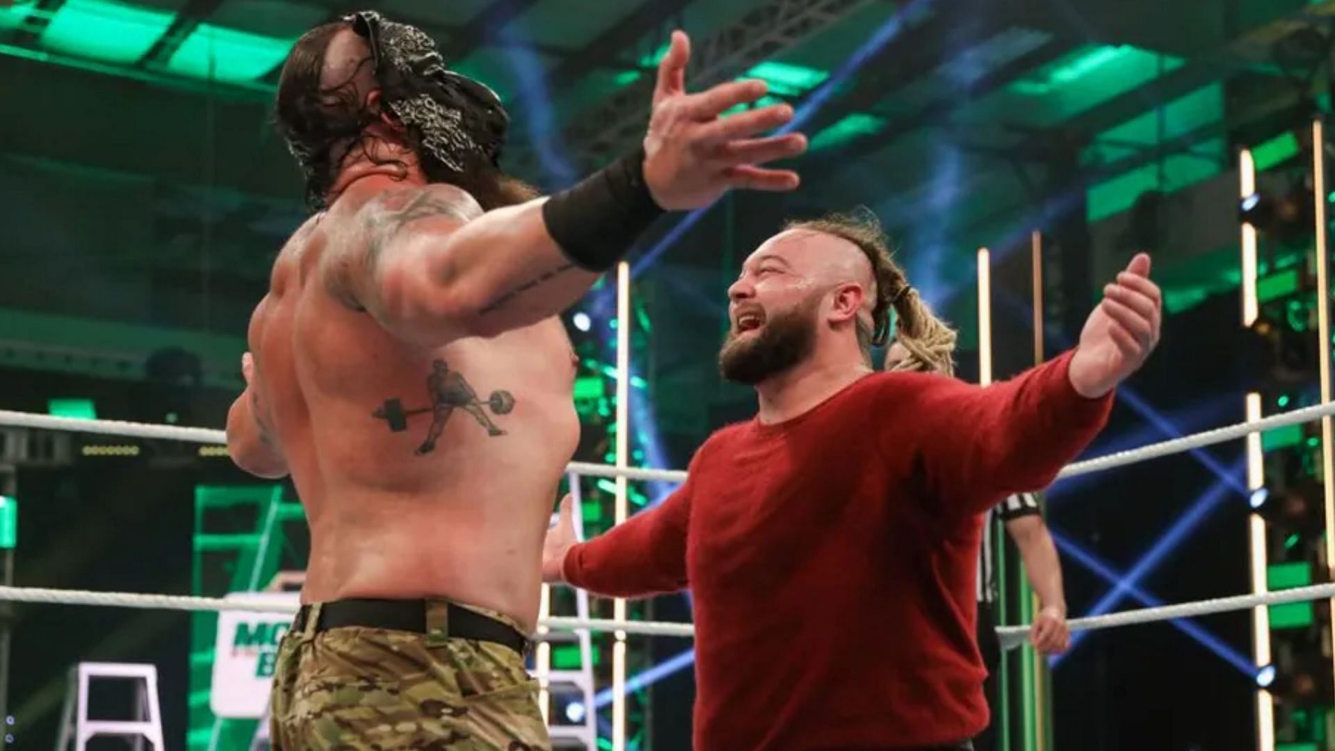 Braun Strowman and Bray Wyatt wrestled in 2020 for the WWE Universal Title