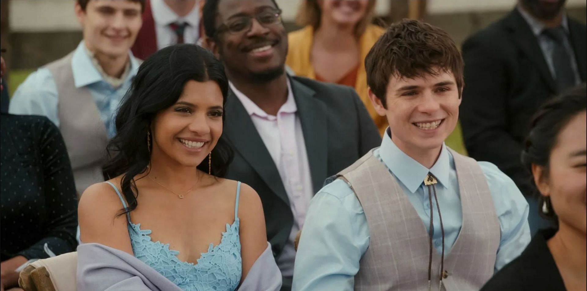 Nikki Rodriguez as Jackie and Ashby Gentry as Alex in a scene from My Life with the Walter Boys (Image via Netflix)